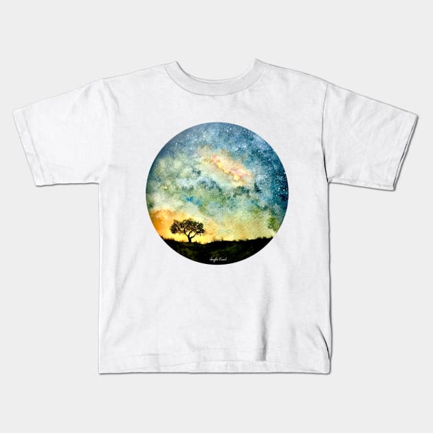 The lonely tree Kids T-Shirt by amyliafaizalart